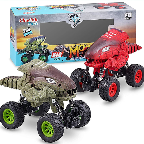 Dinosaurukset Vedettävä Auto Lelu - Uusi Malli Dinosaurusten Leluajoneuvot Lapsille Ja Taaperoille - Dino Autot Monsteriautot Pojille Ja Tytöille 2 3 4 5 6 Vuotta