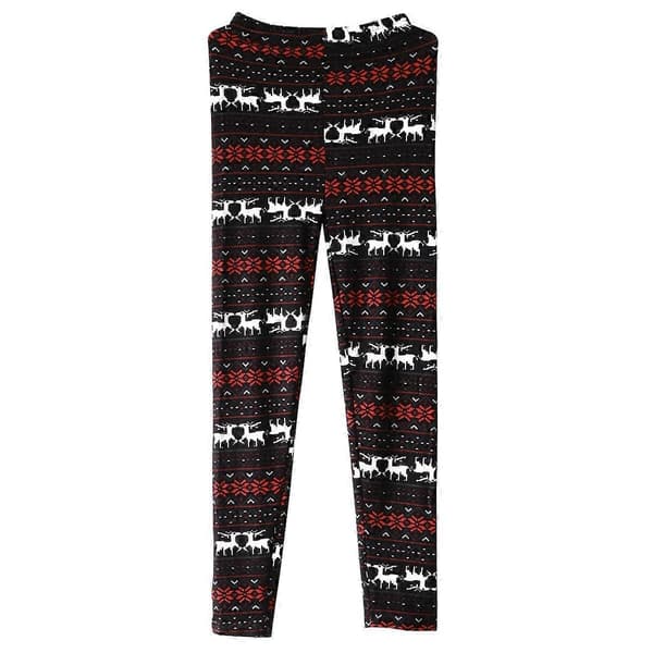 Dame Leggings Snefnug Elg Printede Elastiske Leggings Bukser til Efterår Vinter One Size (Farve 14)