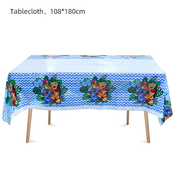 Lilo & Stitch -teema Syntymäpäiväjuhlakoristeet Lasten Lelu Lahja Lateksi Alumiiniofolio Ilmapallo Kertakäyttöiset Astiat Tapahtumatarvikkeet Tablecloth - 1pcs