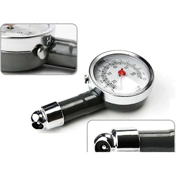 Däcktrycksmätare, portabel 100 Psi däcktrycksmätare för lastbilsdäck
