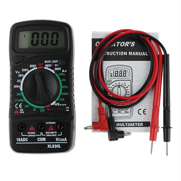 Amperemeter Voltmeter Batteri Volt Ström Voltmeter Digital Display Multimeter