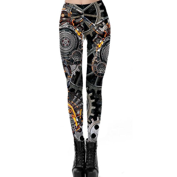 Naisten halloween leggingsit Joustavat graafisesti printed leggingsukkahousut style 3 S