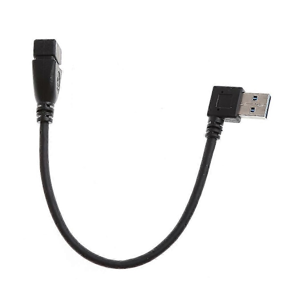 USB 3.0 A Rätvinklig 90 Grader Hane Till Hona USB Förlängningskabel Konverterare