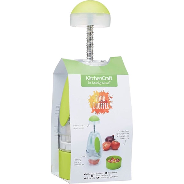 Kitchen Craft Healthy Eating Mini Manuell Matkutter/Løkkutter, Flerfarget