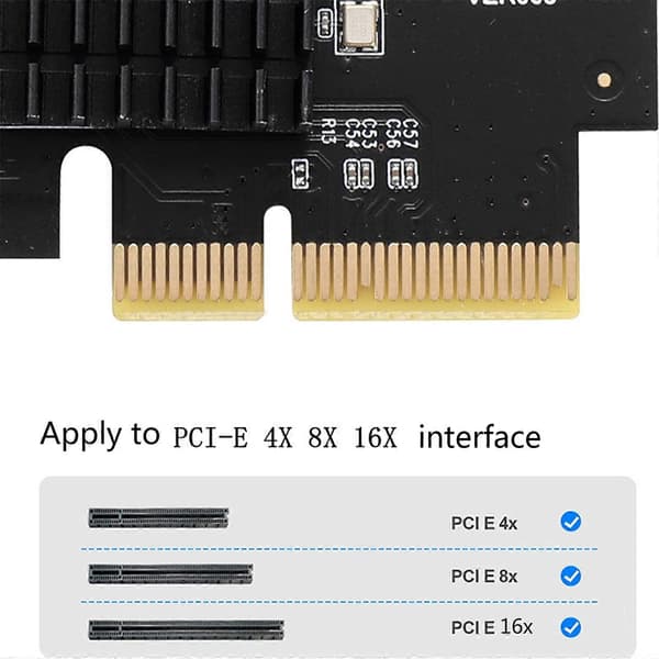 PCIE-omformer PCI-Express 1 til 4 adapterkort USB 3.0-adapter multiplikatorkort