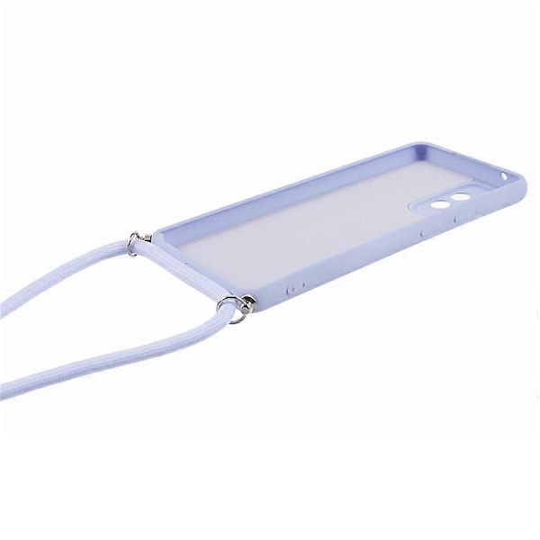 Kompatibelt Skal för Samsung Galaxy A52 4G / 5G / A52s 5G, Exakta Utskärningar, TPU-skydd med Långt Snöre LightPurple