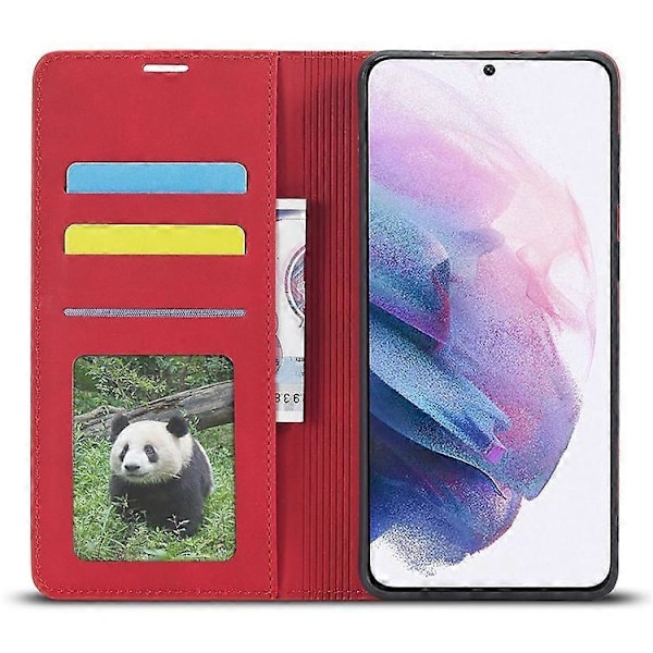 FORWENW Kompatibelt för Samsung Galaxy S23+ Hudvänligt Läder Mobiltelefonfodral Ställ Fantasy Series Flip Plånboksfodral Red
