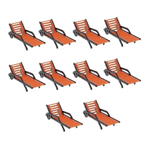 10 stk. Plast Strandbenk Solsenger Landskapsmodell 1:75