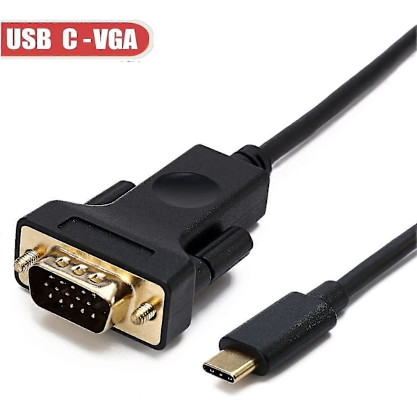 Usb-c Till Vga, Thunderbolt 3 Typ C Till Vga Hankontakt Adapterkabel 1.8m