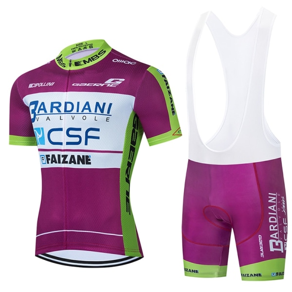 Team BARDIANI-CSF Pyöräilypaita Lappusetit Pyörävaatteet MTB Uniform Maantiepyöräpaita Kesä Miesten Lyhyt Maillot Puku Urheilusarja Yellow 4XL