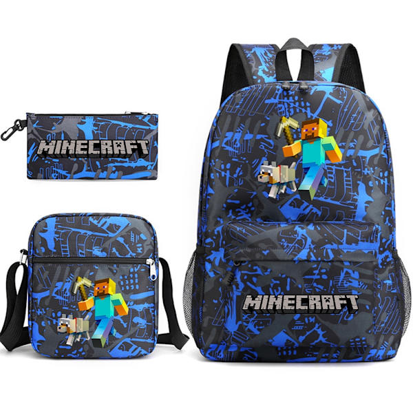MINECRAFT reppu koululaukku lapsille pojille tytöille peli printed opiskelijoiden kirjalaukku koulutarvikkeet Yellow