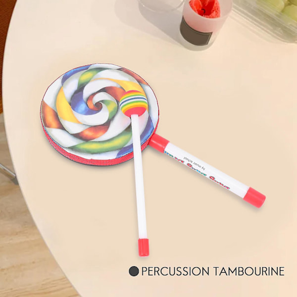 Lasten Perkussi Lollipop-Rummu, 6 tuumaa