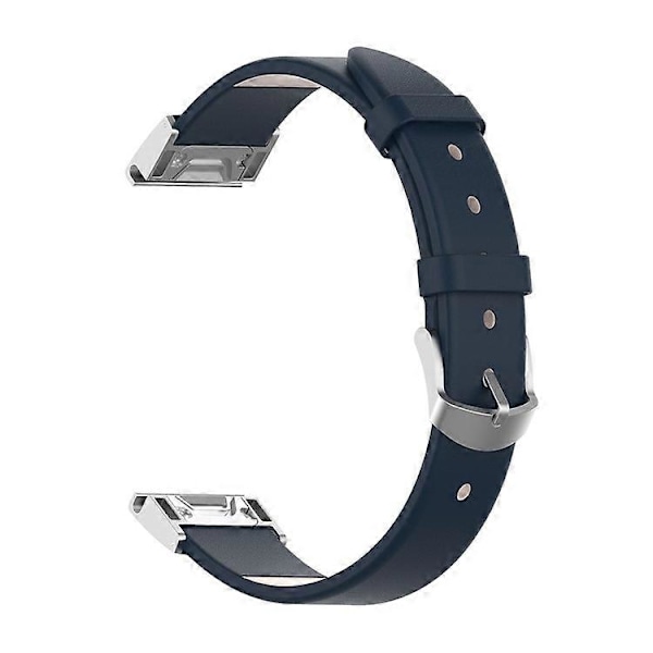Ægte Læder Smart Watch Rem Udskiftning Kompatibel Med Garmin Fenix 7S/5S DarkBlue