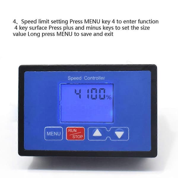 Hastighetskontroller Digital Display Regulator LED Motor Kontroller Hastighetsregulator