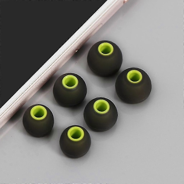 1 set silikonöronproppar dubbelfärgade hörlurar mjuka gummi flexibla öronproppar