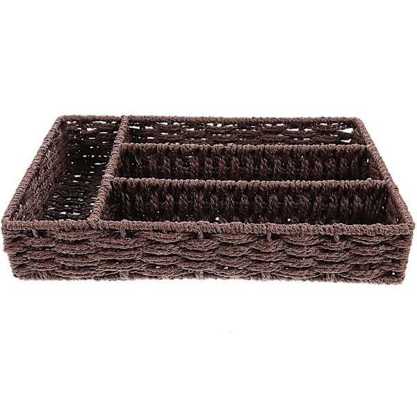 Kosmetikförvaringskorg Enkel Delikat Rutdesign för Hemmaanvändare 30,5X21X5,5CM Organisation 1st