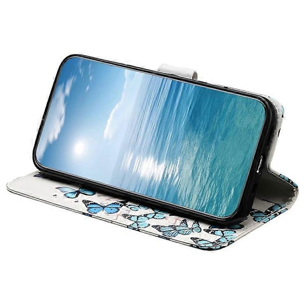 Kompatibel for Oppo A79 5G PU Lær Mønster Veske Flip Lommebok Telefon Deksel Blue