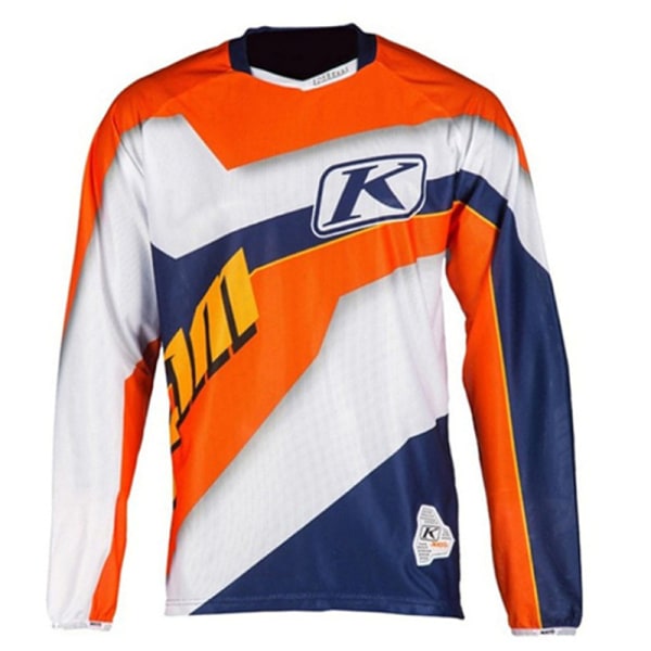 Sommer FOX terrengsykkel offroad ridedress MTB lang T-skjorte orange L