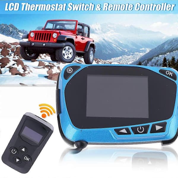Universal LCD-display termostatmonitorafbryder + tilbehør til fjernbetjening