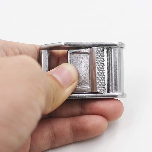 Rustfrit stål 316 Cam Flap Spænder Tryk Cam Spænder Surringsspænde til 25 mm webbingrem (2 stk) - Ingen webbing