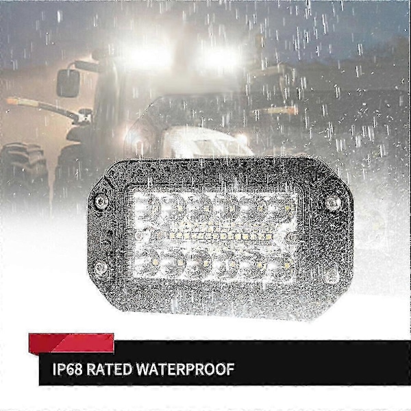 2 stk. 12V 6 tommer planmonteret arbejdslys 26 LED super lysstærk spotlight bilforlygter