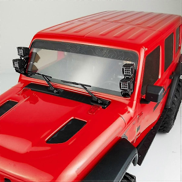 Modifierade Strålkastarspotlights Biltoplyktor Stötfångarlyktor för AXIAL SCX10 TRX4 TRX6 1/10 RC Crawler Bil, C Svart