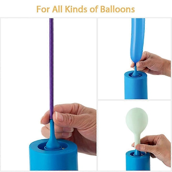 Ballongpumpe Elektrisk Luftpumpe Bærbar Ballongpumpe Maskin Med 2 stk Dyser For Julebursdagsfest Dekor Blå Blå