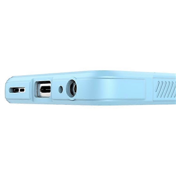 Kompatibelt för Motorola Moto G32 4G Robust Baksida Flexibelt TPU Anti-repskydd LightBlue