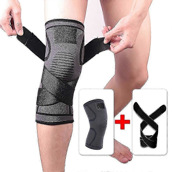 Justerbart knästöd 3D Kompression Gym Knäskydd Ärm,