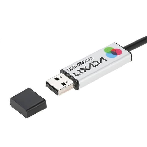 Lixada USB til DMX Interface Adapter LED DMX512 Computer PC Scenebelysningscontroller Lysdæmper