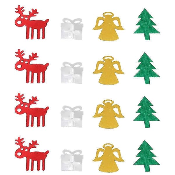 2 pakker julekonfetti bordpynt juletræspynt (blandet stil)