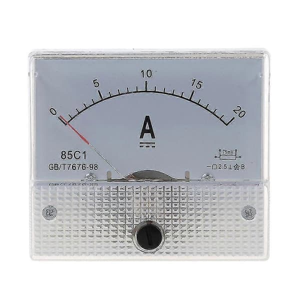 Ny 20a Analog Ampere Panel Meter Strøm Amp