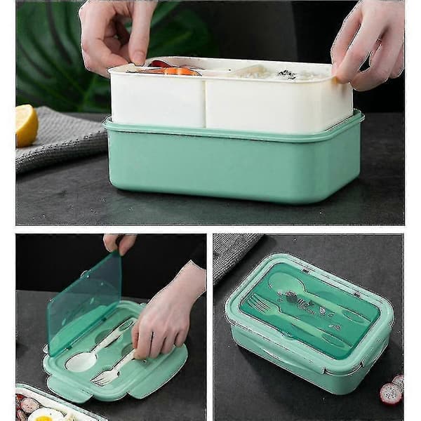 Matlåda 1400ml Lunchbox Behållare Bento Lådor (grön)