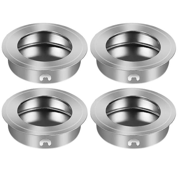 4 stk 35mm Flat Rustfritt Stål Forsenket Flush Pull Finger Innfelt Skyvedør Håndtak Skap Pulls Skuff