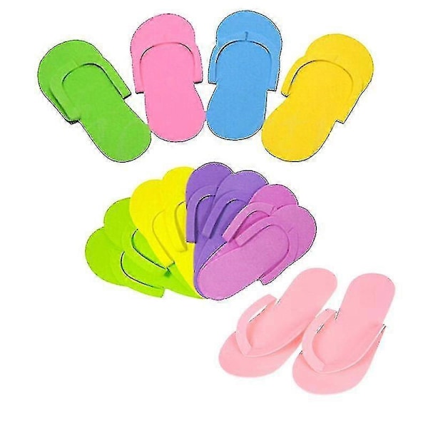 12 Par Engangs Flip-Flops Skum Pedikyr Bruning Spa Tøfler Utstyr