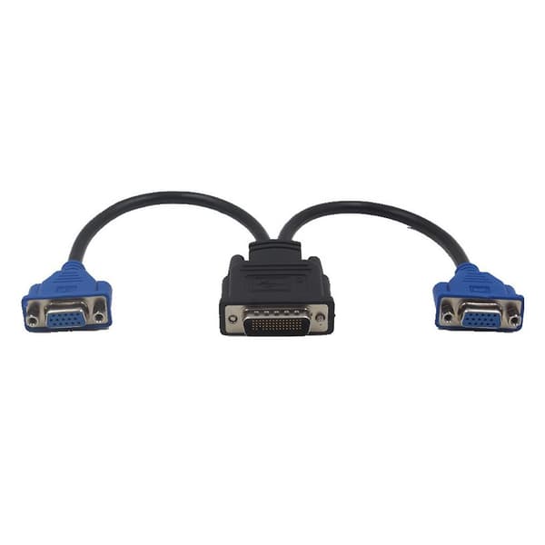 Videokortadapter 59 ben til dobbelt VGA til computergrafikkort Letvægts