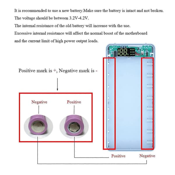 Multifunktionelt batteri til etuiholder, bredt anvendt i elektroniske eksperimenter