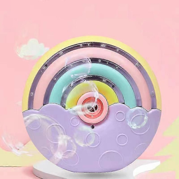 Bubbelmaskin, Portabel Automatisk Bubbelblåsmaskin för Barn, 2000+ Bubblor Per Minut, Tyst Design Regnbågsbubbelmaskin (1 st, Mu