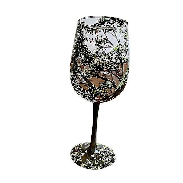 Four Seasons Tree Vinglas Elegant Handmålat Vinglas Glas - ZZY
