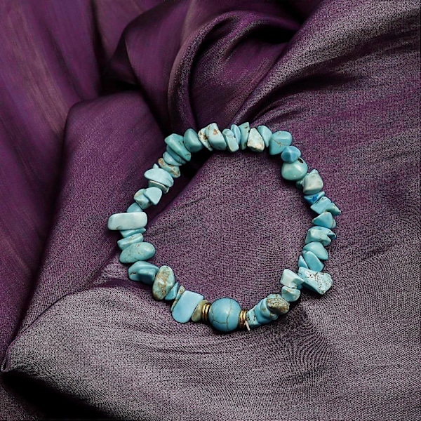 Kvinnor 7 Chakra Armband Kristall Healing Chip Sten Stretch Armband för Kvinnor Reiki Yoga Ångest