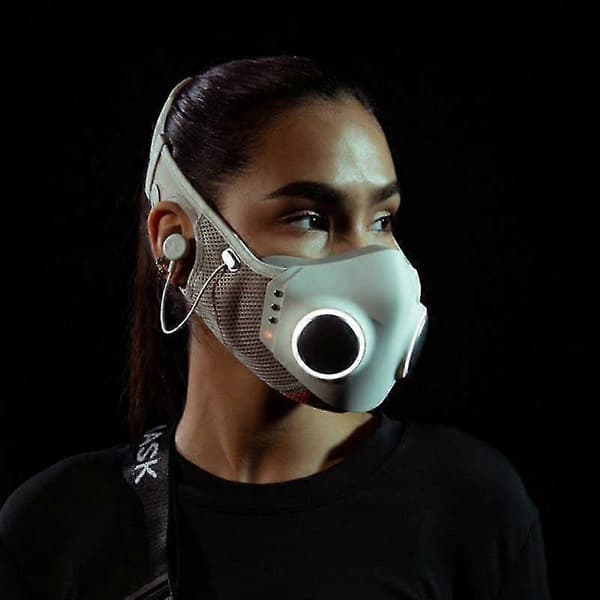 Högteknologisk Steampunk-mask Dubbelventil LED-lysande mask Bluetooth-kompatibelt headset