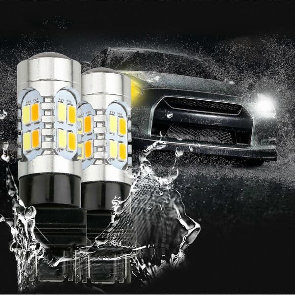 3157 Led DRL Hvid/gul Switchback Blinklys Parkeringslys Pærer