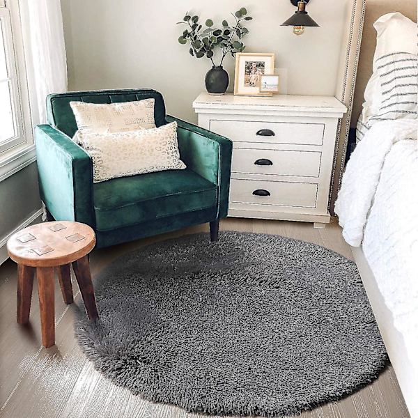 Tflycq Blush rund matta för sovrum,fluffig cirkelmatta 4'x4' för barnrum,lurvig matta för tonårsflickrum,lurig rund matta för barnrum,fuzzy P