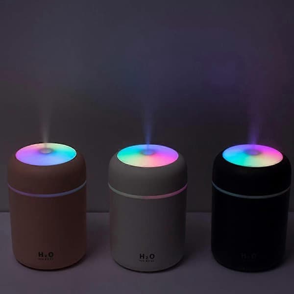 Nye modellerMini Ultralyd Usb Luftfukter Med 7 Pustelysfarger, Auto Avstenging, 2 Tåkemodus