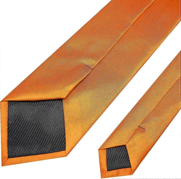 Ensfarget slips, herre, slips for forretninger og bryllupsfest Orange