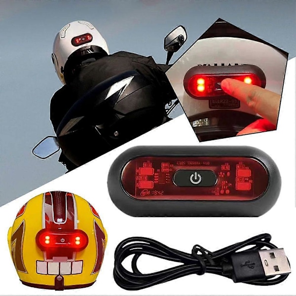Moto Hjälmlampa Luces Para Casco Cykel Bakljus Motorcykel Cykelhjälm