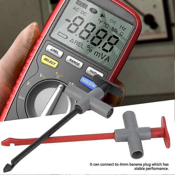 2 stk. P5010 Testledning for bil Multimeter Testklemme Sett Multimeter Tilbehør