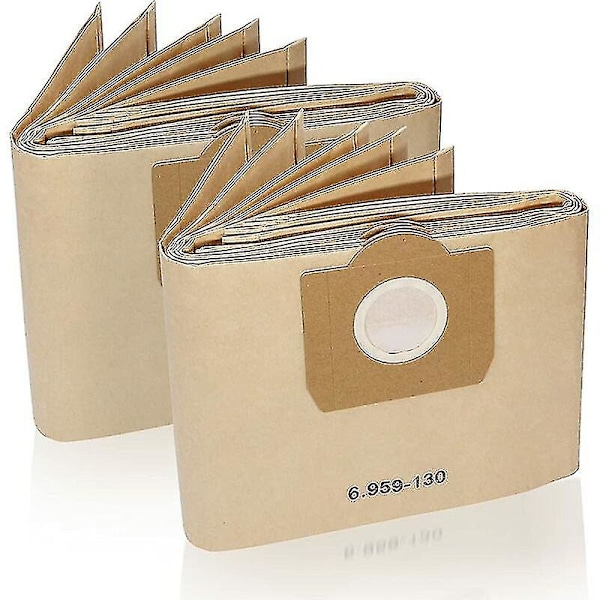 10 Stk. Støvsugerposer For 6.959-130.0 Papirposer For Wd3 Wd3p Wd3 Premium Støvsuger