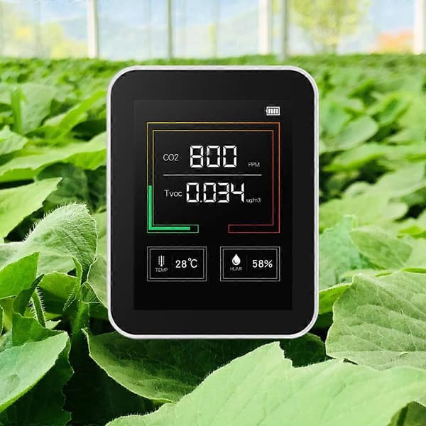 Inomhusluftkvalitetsmätare LCD Digital Co2 Luftkvalitetsmätare Realtid TFT
