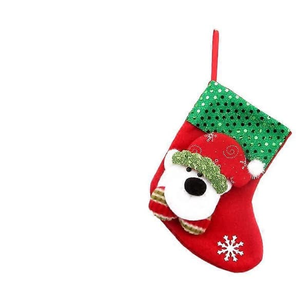 Juldekorationer, julgransdekorationer, presentpåsar, julstrumpor (SmallSequin Bear)